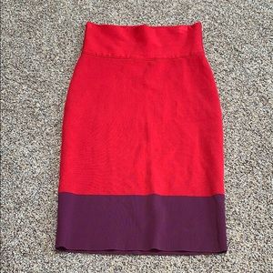 Knit pencil skirt
